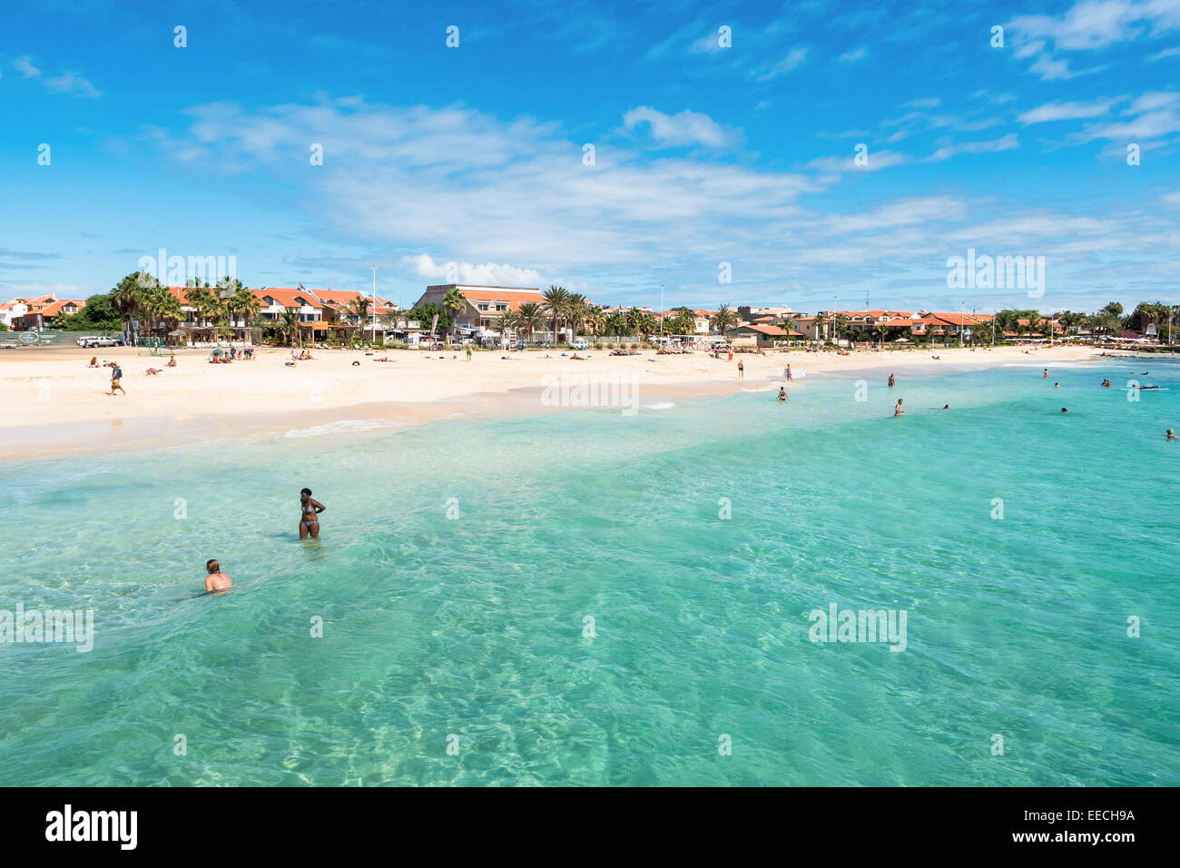 Spiaggia di Santa Maria in Sal Capo Verde - Cabo Verde Foto Stock
