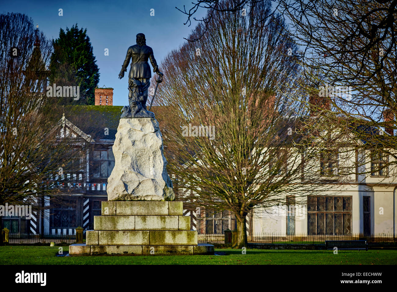 Wythenshawe Hall esterno del landmark Manchester edificio Tudor Foto Stock