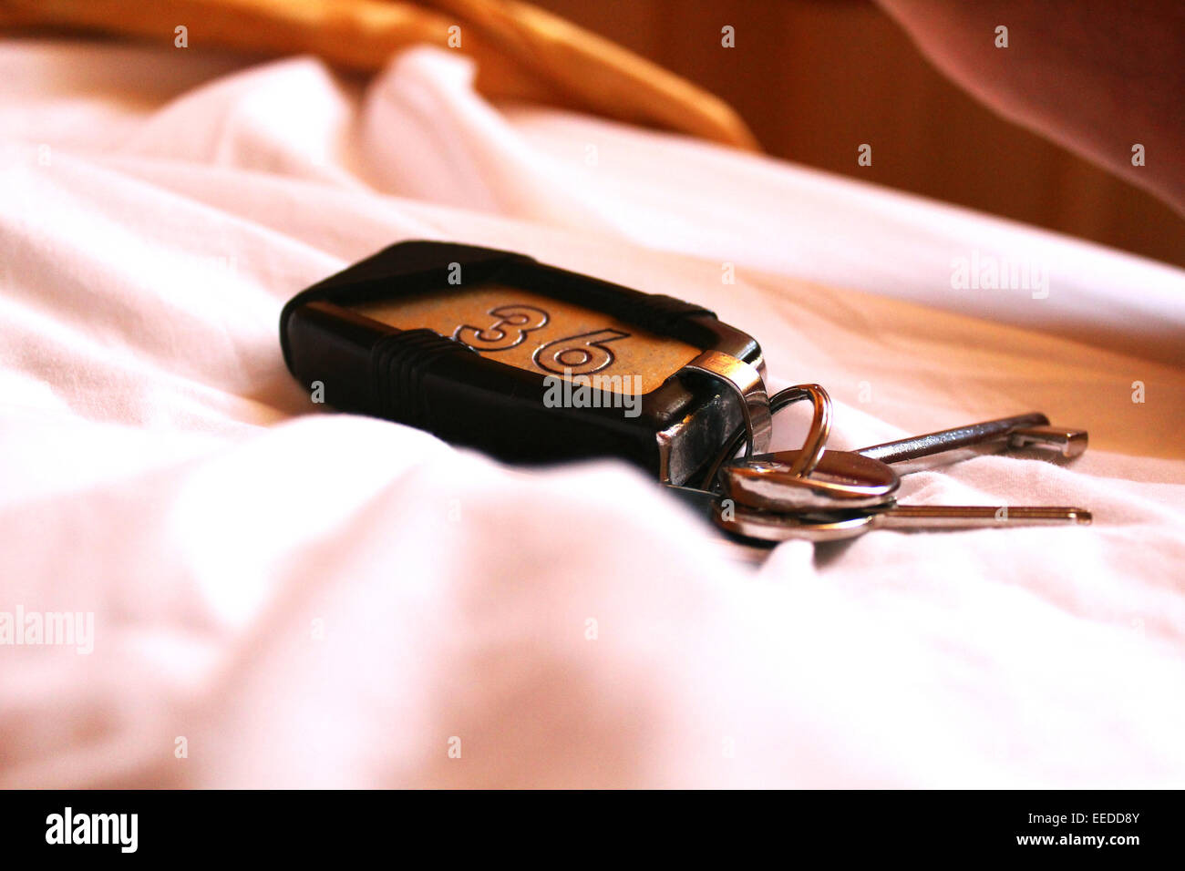 Numero chiave 36 della camera di hotel Foto Stock