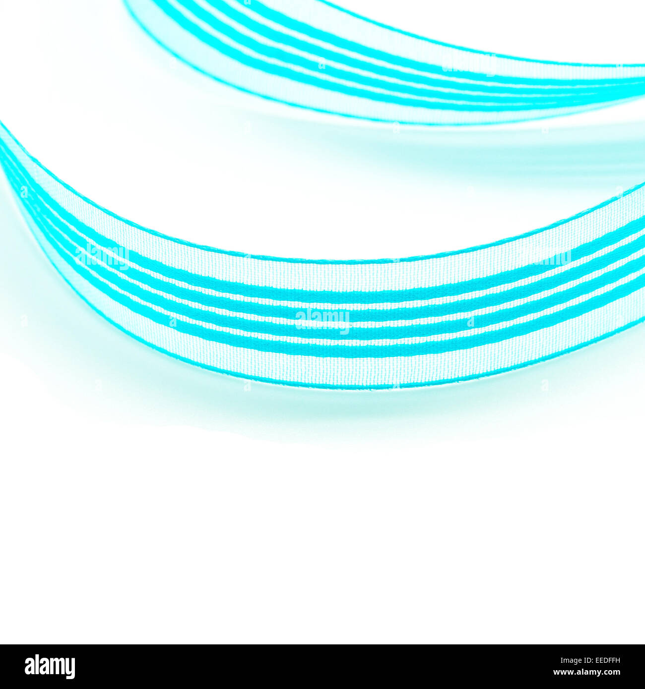 Blue Ribbon, isolato su sfondo bianco Foto Stock