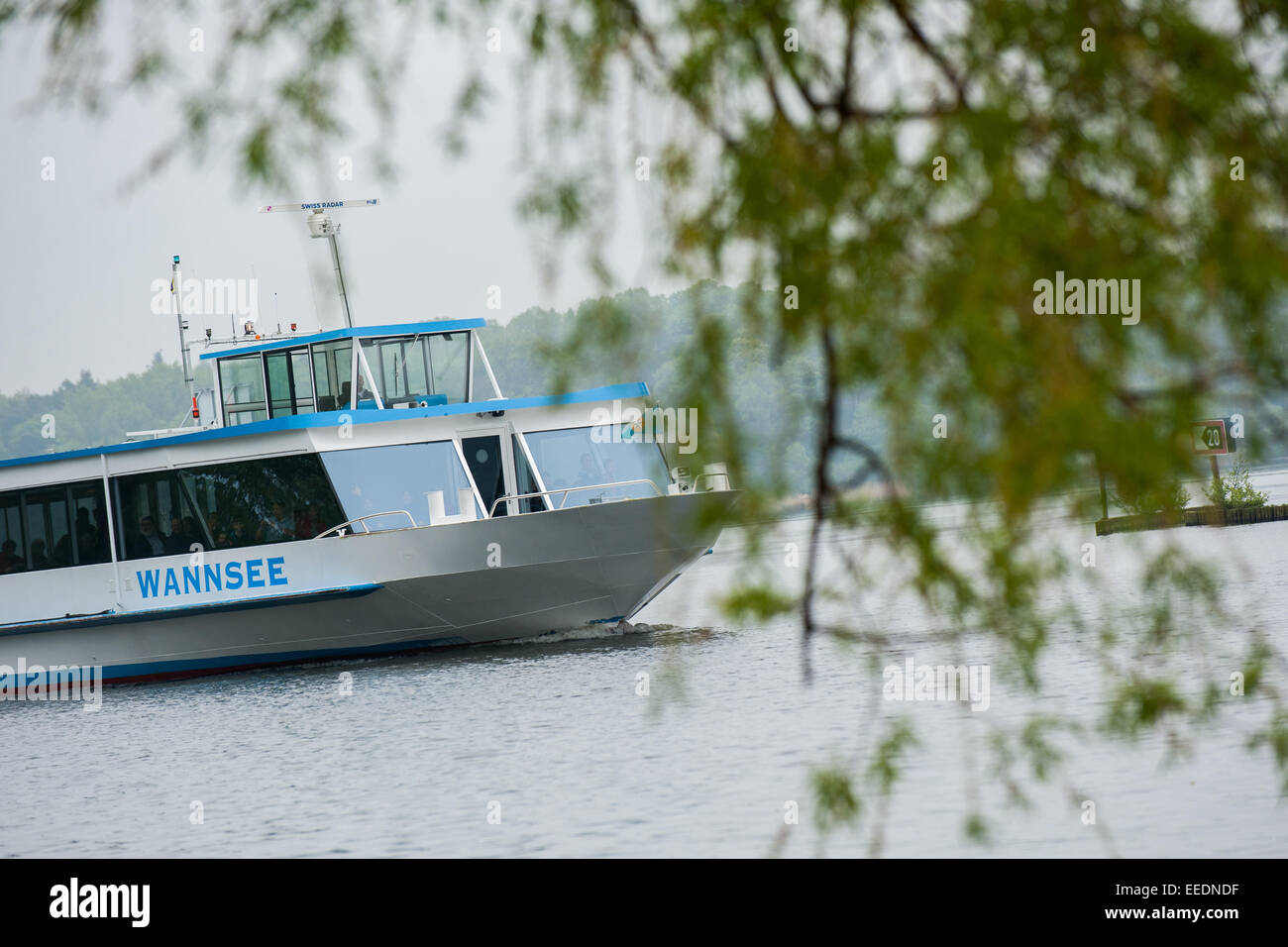 Berlino, Germania, nave passeggeri Wannsee LPP sul lago Wannsee Foto Stock