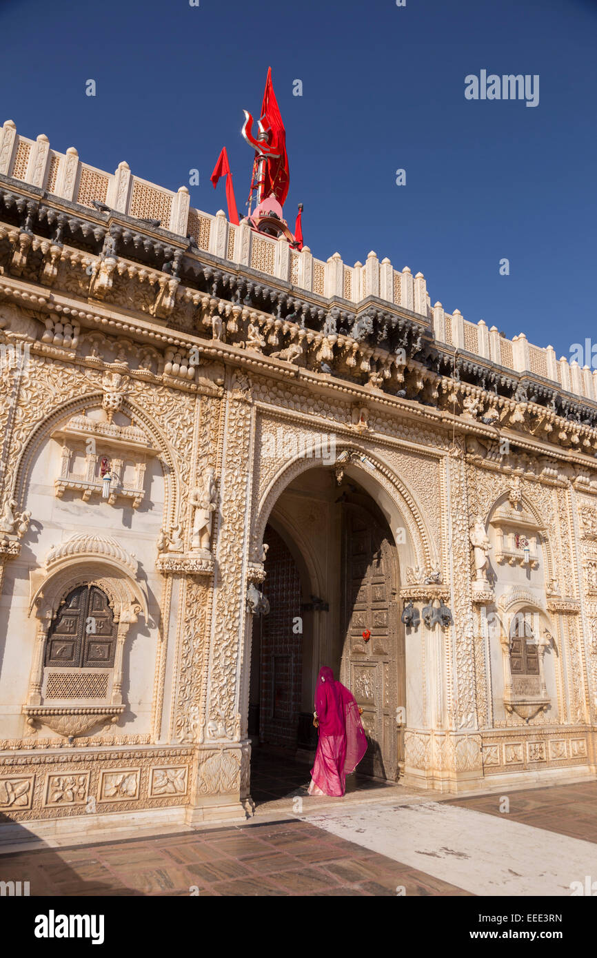 India Rajasthan, Bikaner, Deshnoke, Karni Mata Temple Foto Stock