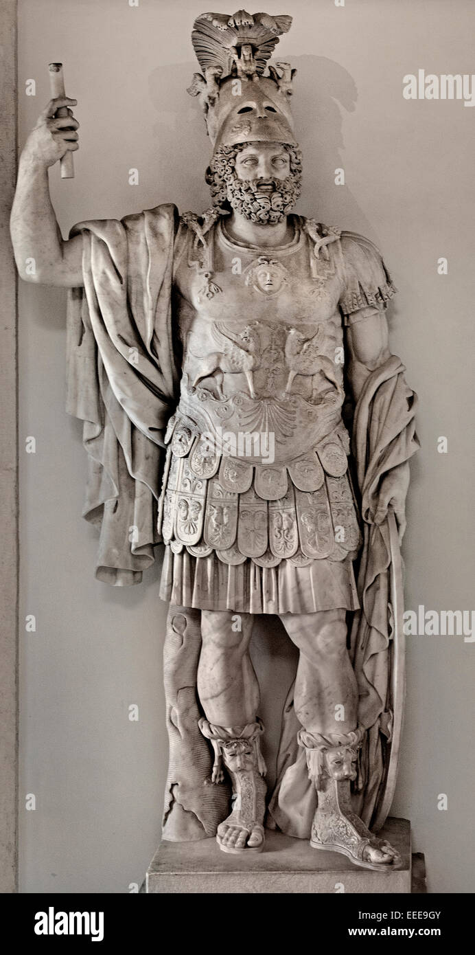 Statua colossale di Marte: "Pirro" Fine del 1º secolo d.c. marmo cm 360 Romano romano Italia Museo Capitolino Foto Stock