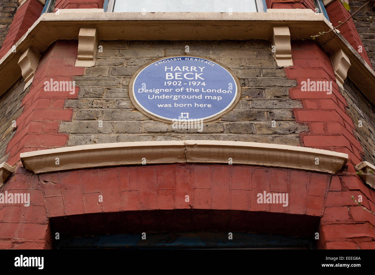 L'Harry Beck placca in Leyton Foto Stock