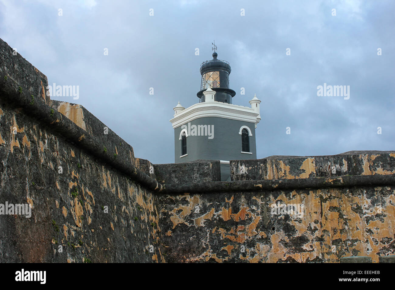 San Felipe del Morro Castle, Sito Patrimonio Mondiale dell'UNESCO, San Juan Historic Site, Puerto Rico e dei Caraibi Foto Stock