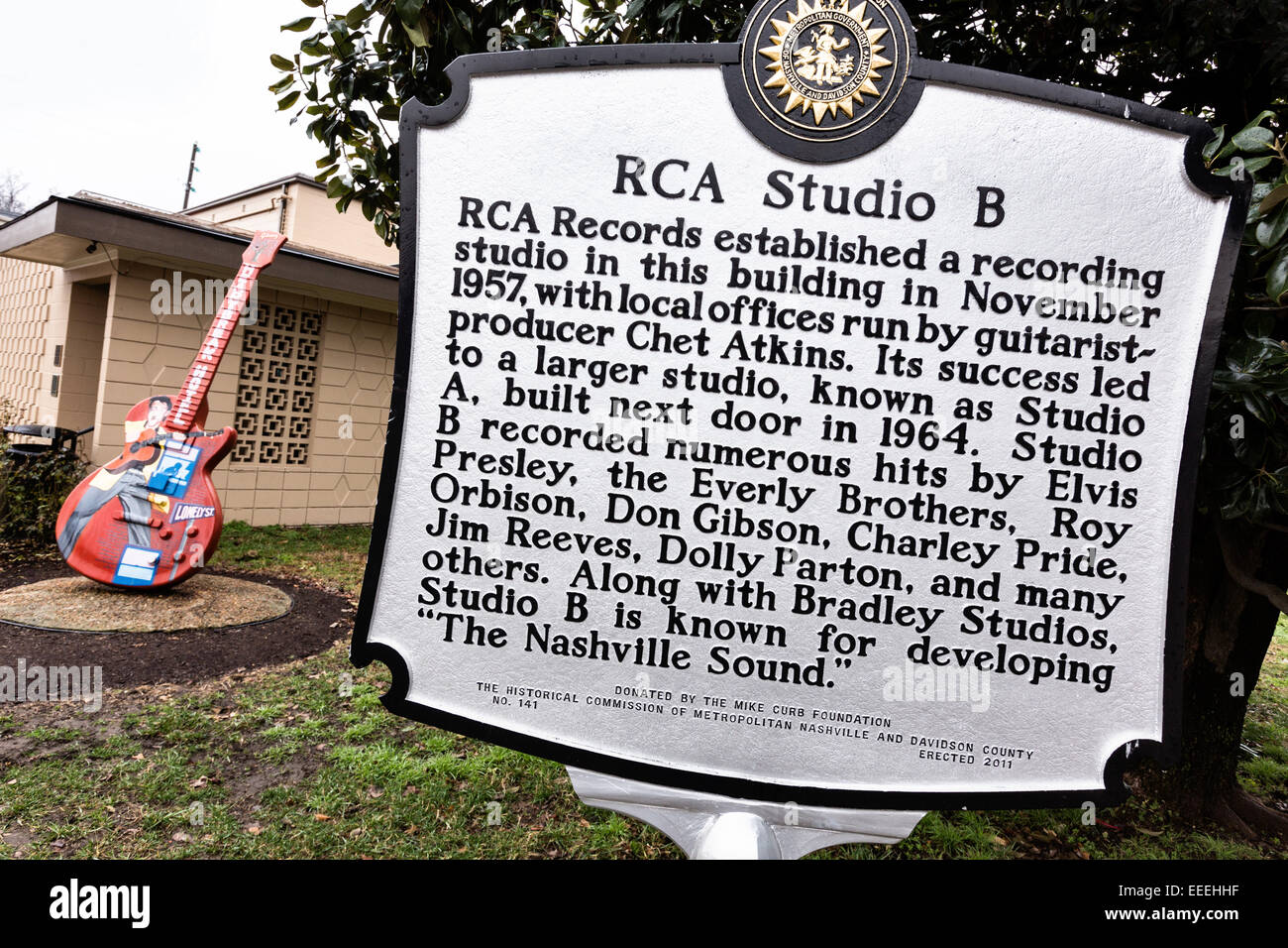 RCA Studio B leggendario studio di registrazione a Nashville, TN. Foto Stock