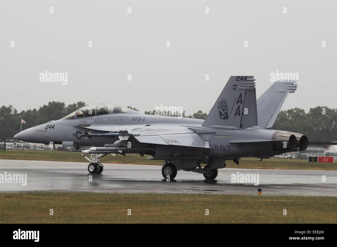 US Navy aerei da combattimento F 18 Super Hornet Foto Stock