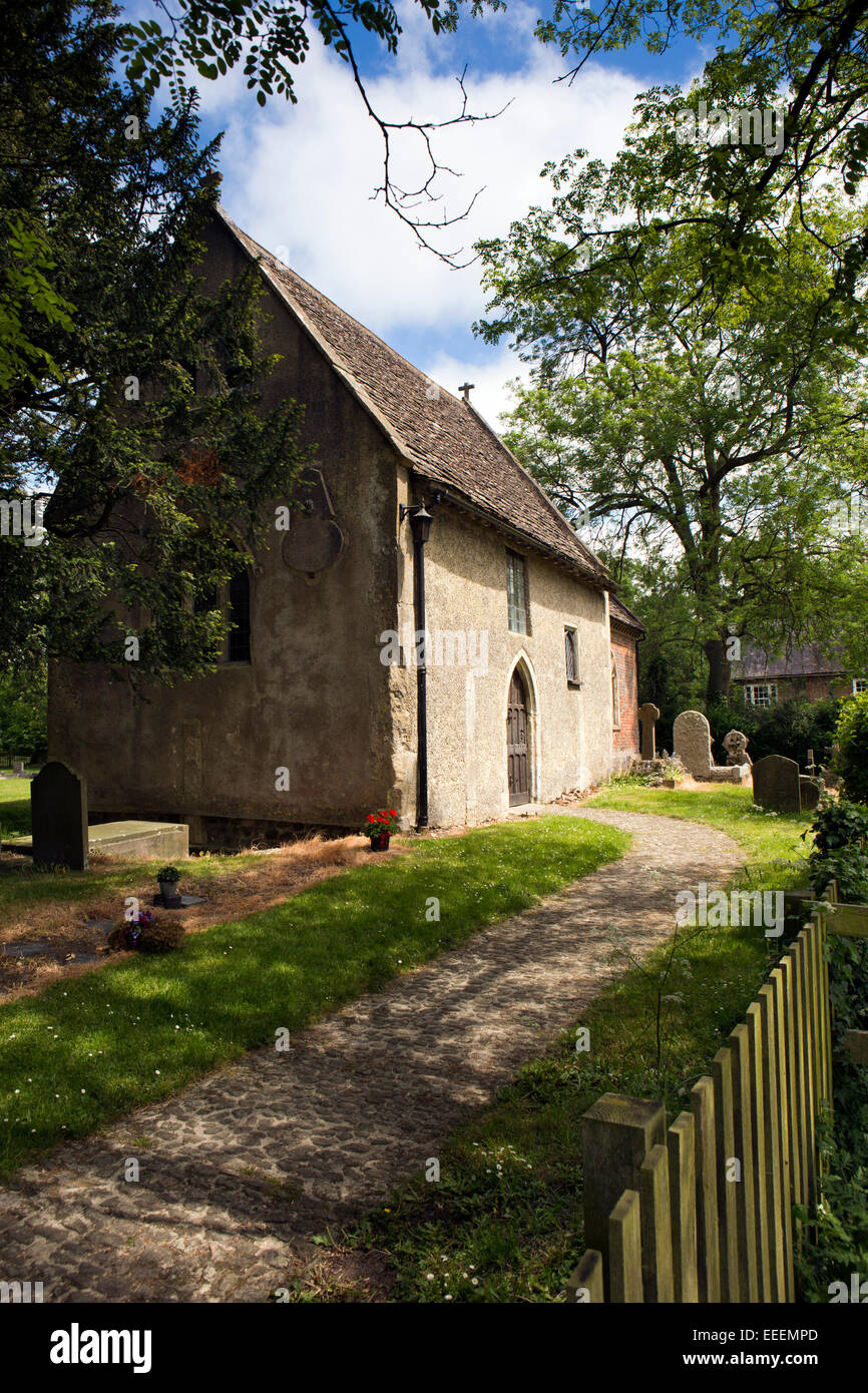 Regno Unito, Inghilterra, Wiltshire, Vale of Pewsey, Alton Barnes, chiesa di Santa Maria, navata sassone Foto Stock