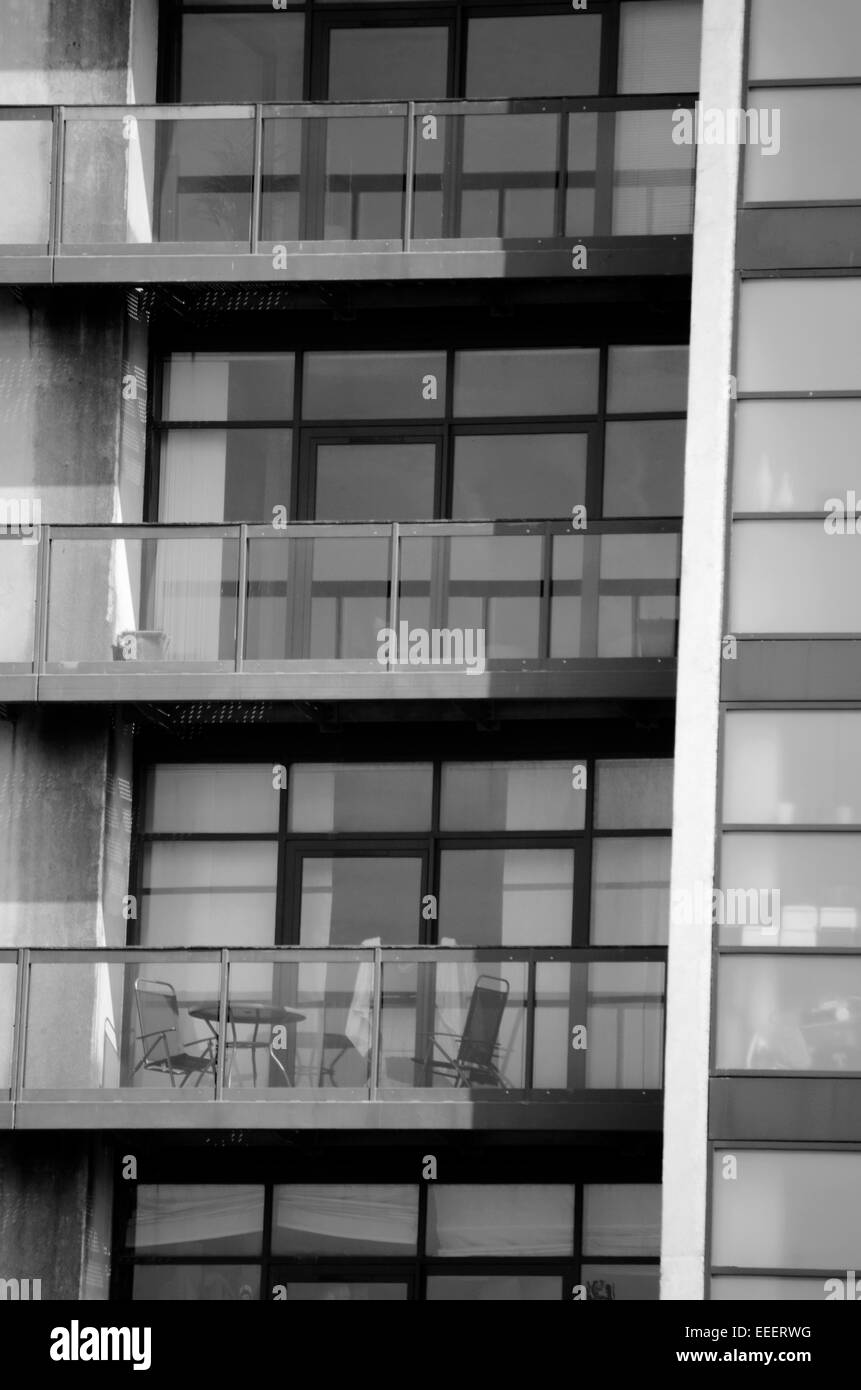 Moderni appartamenti su Finnieston a Glasgow, Scozia Foto Stock