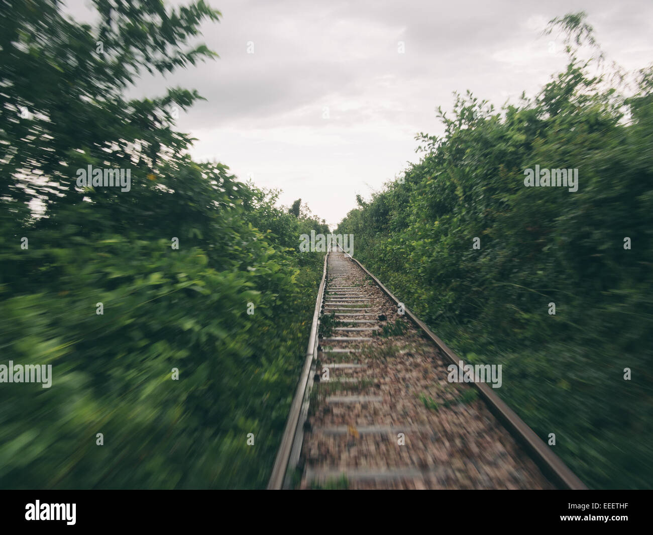 Il treno di bambù è uno del mondo di tutti i tempi classici tragitti ferroviari, nei pressi di Battambang nel sud-ovest della Cambogia Foto Stock