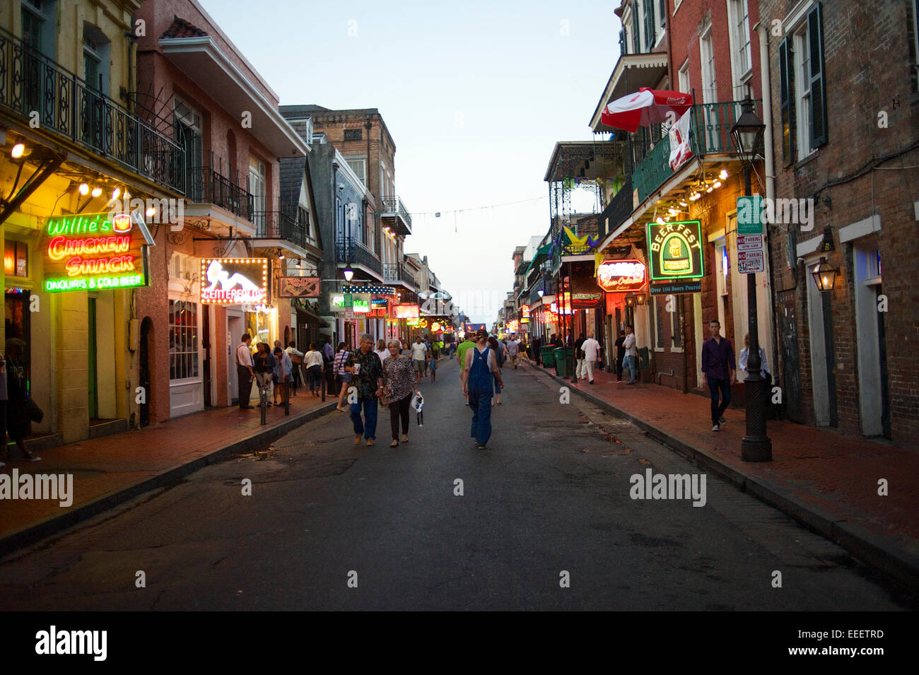 Bourbon Street, New Orleans, Louisiana Foto Stock