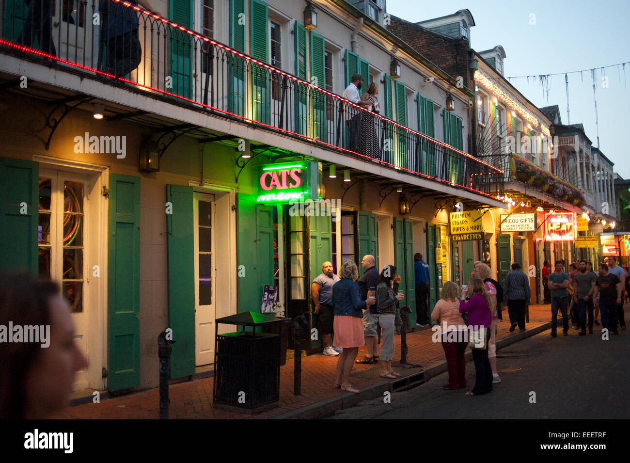 Bourbon Street, New Orleans, Louisiana Foto Stock