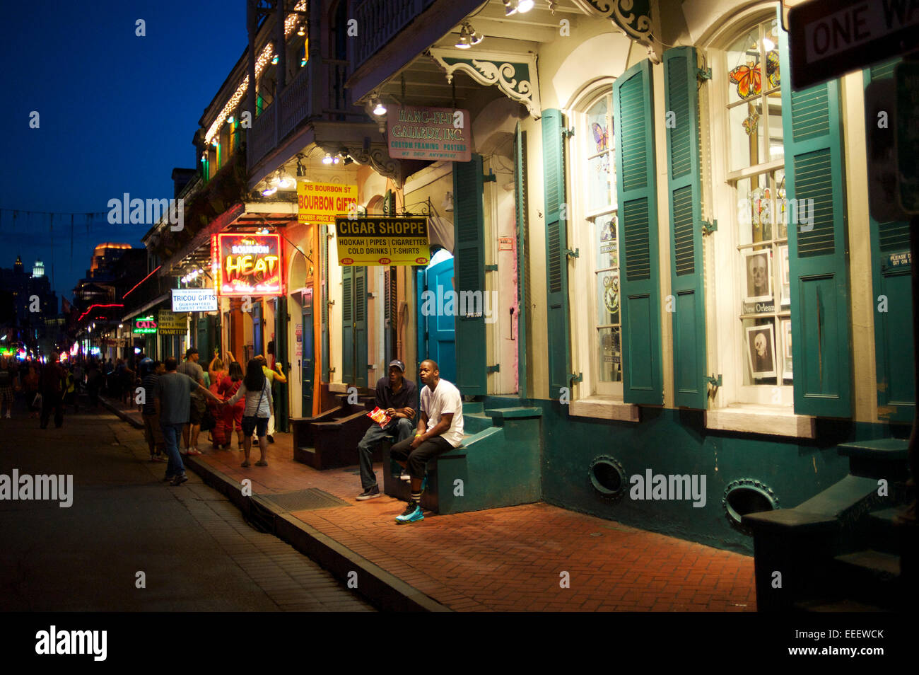Bourbon Street, New Orleans, Louisiana Foto Stock