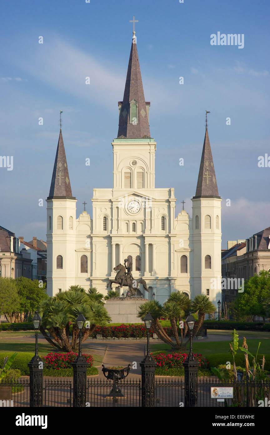 Cattedrale di San Louis, New Orleans, Louisiana Foto Stock