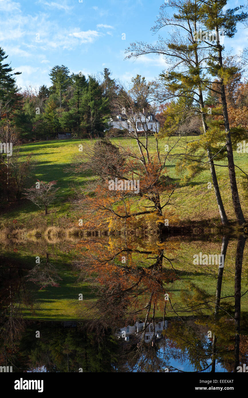 Vista della casa dello scrittore e poeta Carl Sandburg in Flat Rock, NC Foto Stock