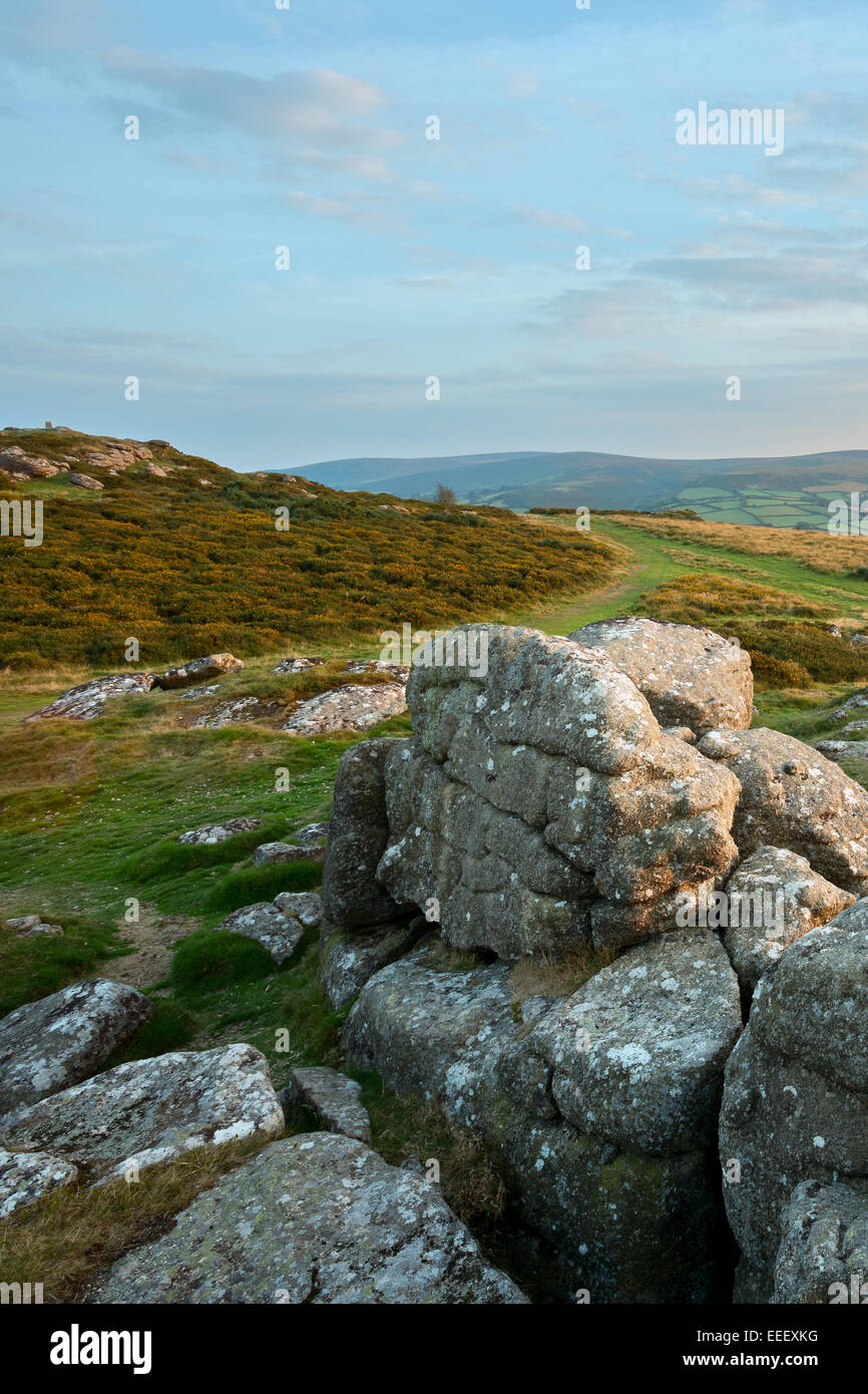 Meldon collina vicino Chagford Parco Nazionale di Dartmoor Devon UK Foto Stock