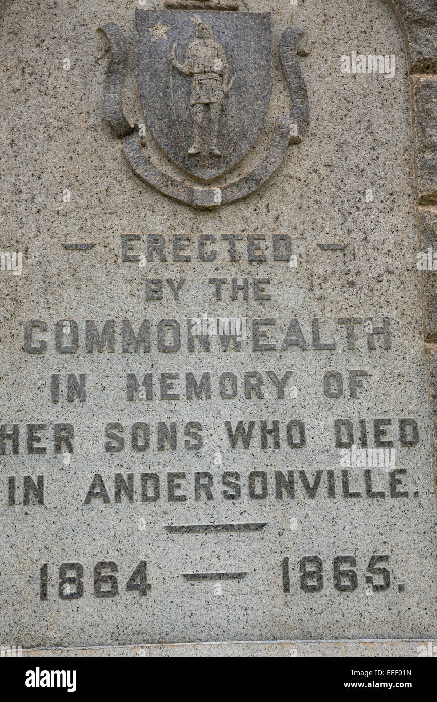 Andersonville National Historic Site home all'ex campo confederato Sumter campo di prigionia dove 45.000 Unione prigionieri sono stati detenuti Maggio 6, 2013 in Andersonville, Georgia. Foto Stock