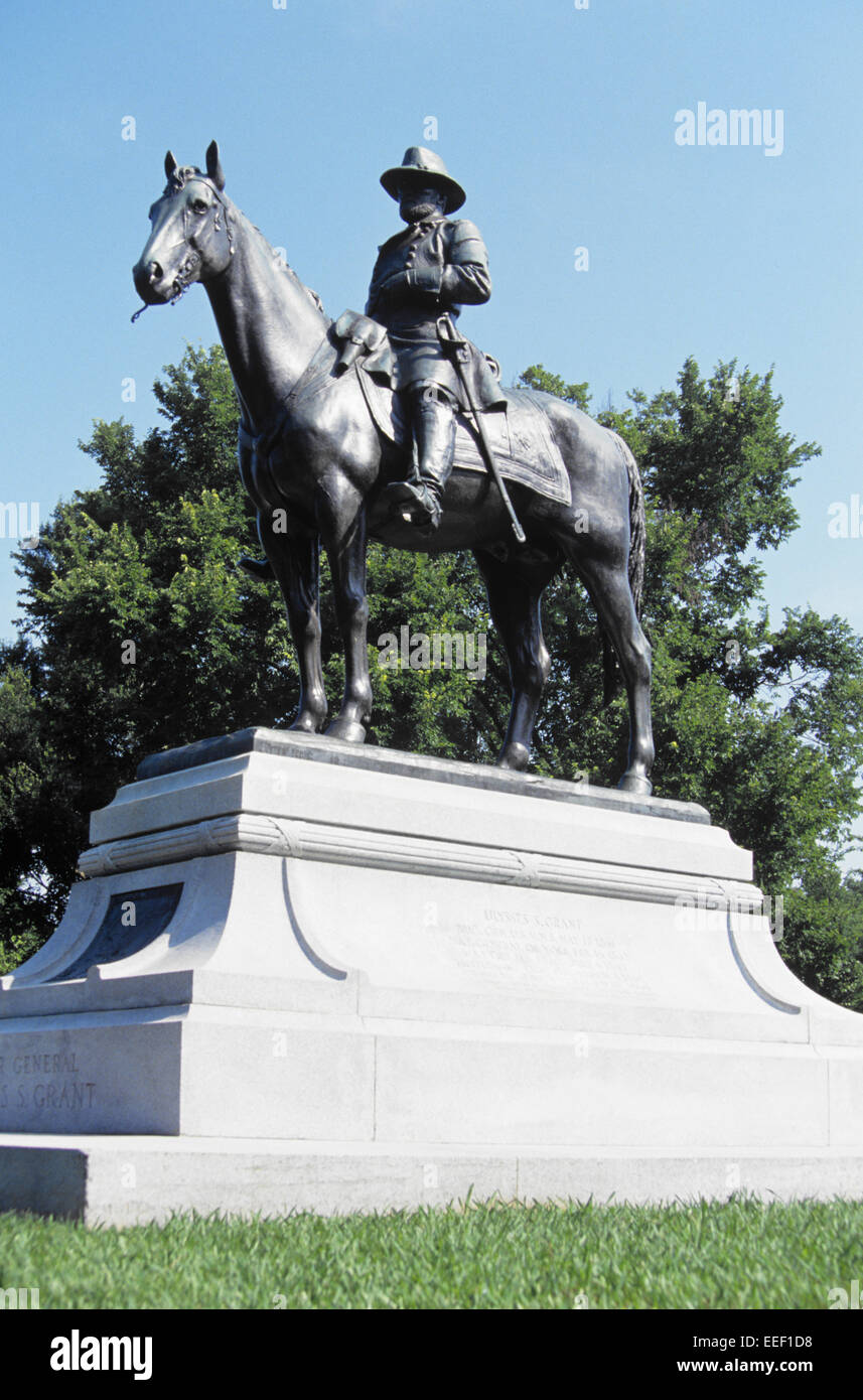 Generale Ulysses Grant Memorial, divenuto il Parco nazionale militare di Vicksburg, Mississippi, STATI UNITI D'AMERICA Foto Stock