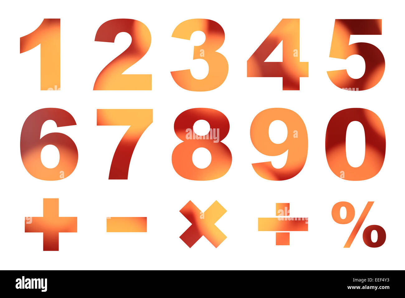 Uno a zero i numeri e la base dei simboli matematici realizzato da bokeh lights Foto Foto Stock