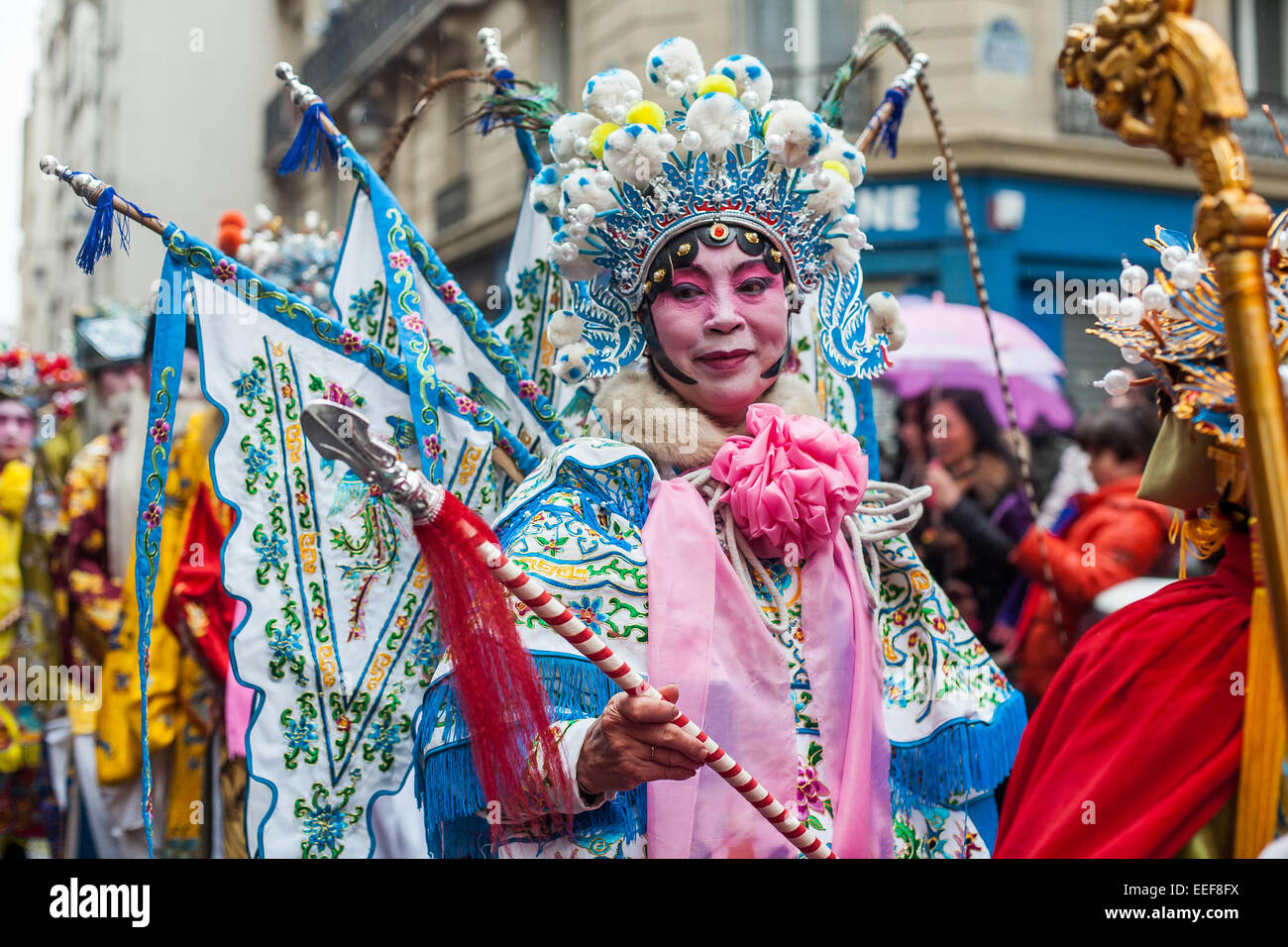 Parigi, Francia - 10 febbraio: Anno Nuovo Cinese parade mostrato il 10 febbraio 2013 a Parigi, Francia Foto Stock