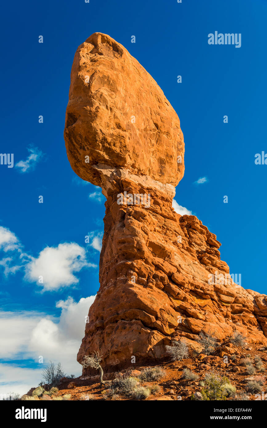Roccia equilibrato, Arches National Park, Utah, Stati Uniti d'America Foto Stock