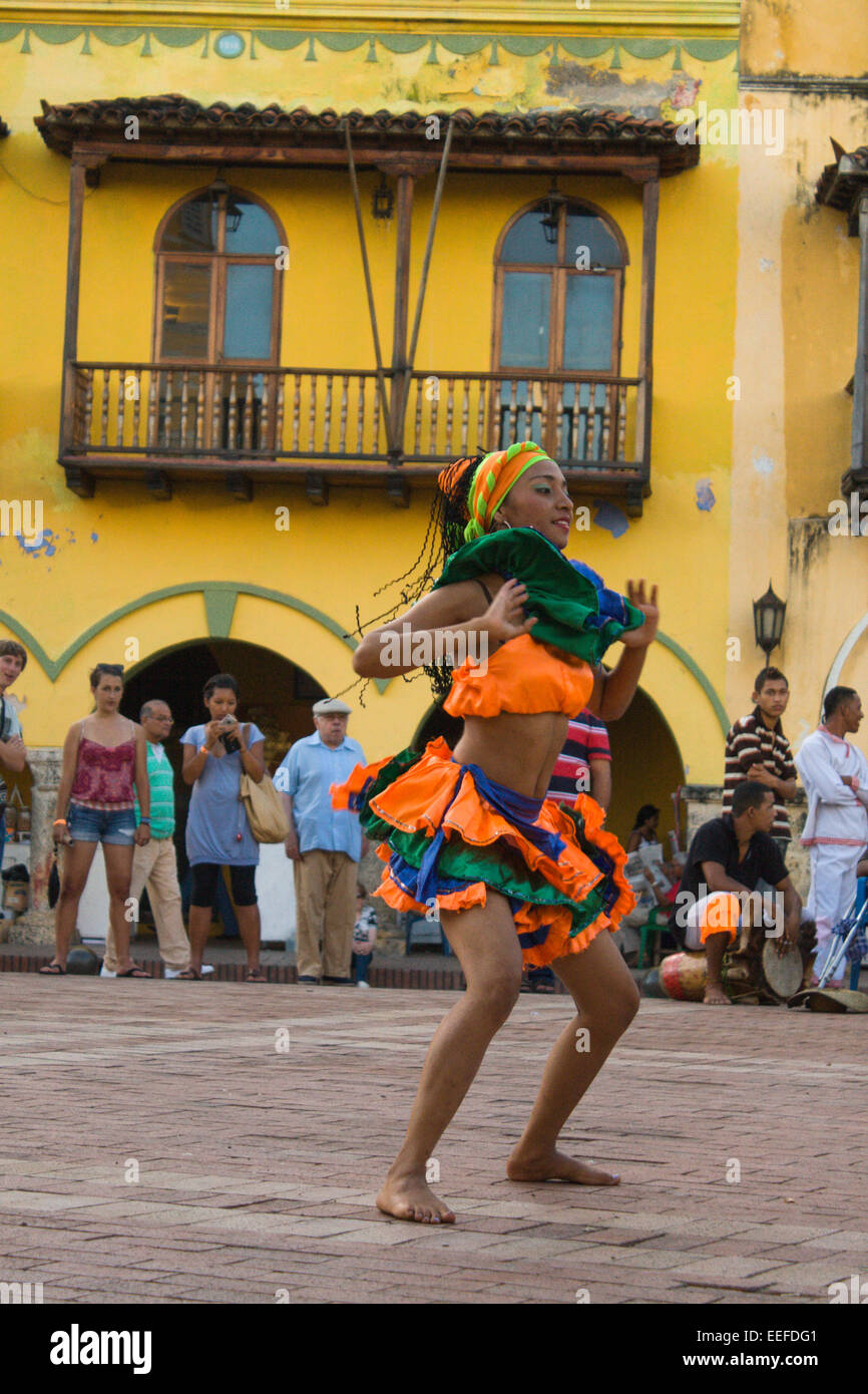 Tradizionale danza Mapele a Cartagena Vecchia, Colombia Foto Stock