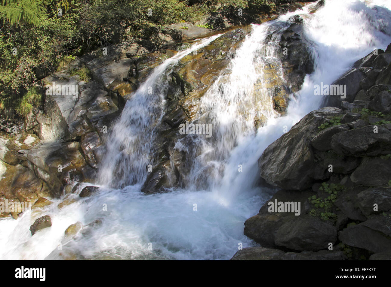 Oesterreich, Tirol, der Stuibenfall bei Umhausen Oetztal im Foto Stock