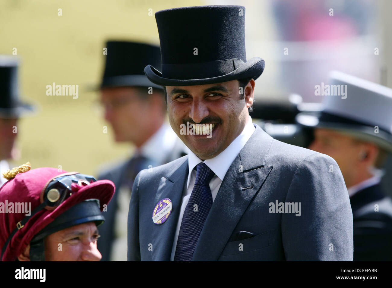 Royal Ascot, Sceicco Tamim Bin Hamad Ritratto di bin Khalifa al Thani Foto Stock