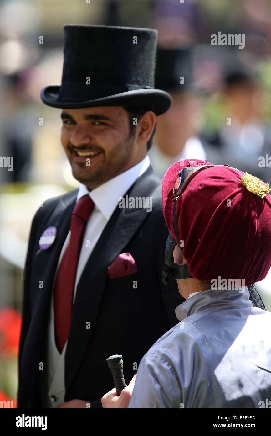 Royal Ascot, Sceicco Tamim Bin Hamad Ritratto di bin Khalifa al Thani Foto Stock