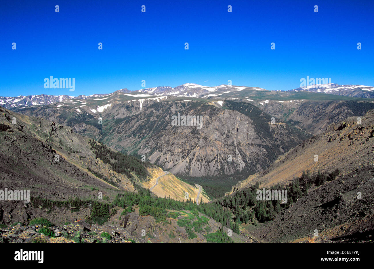 Beartooth Highway è una Foresta Nazionale di Scenic Byway, Montana, USA Foto Stock