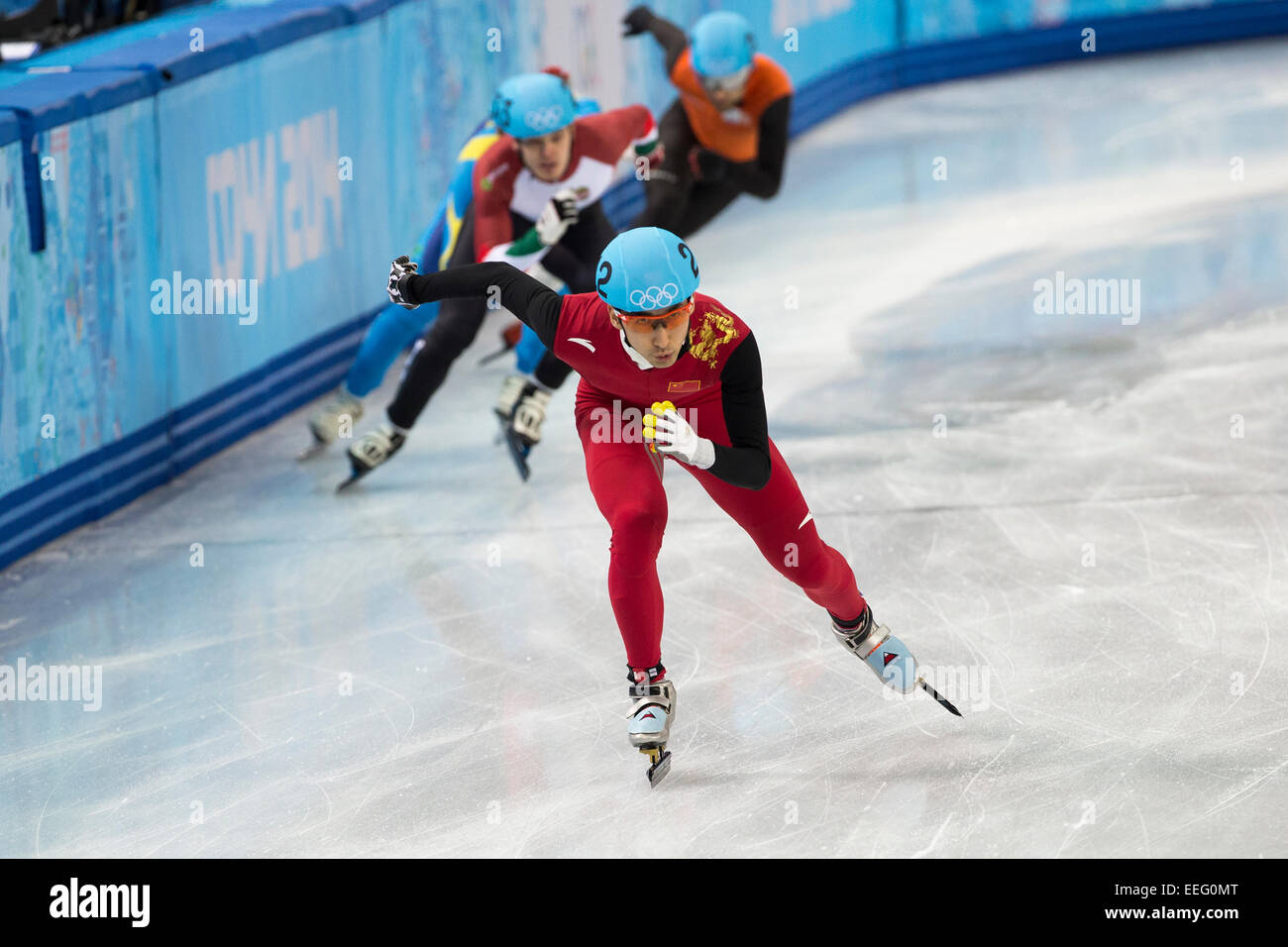 Short Track pattinaggio di velocità presso i Giochi Olimpici Invernali, Sochi 2014 Foto Stock