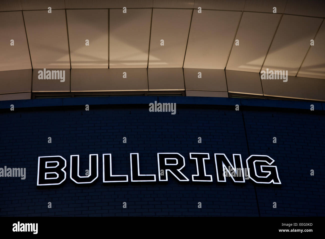 Cartello bullring, Birmingham Bullring Shopping Centre, Regno Unito Foto Stock