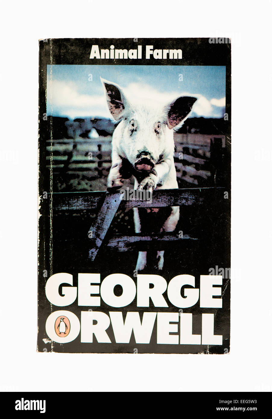 George Orwell Animal Farm Penguin Classic per la copertina del libro Foto Stock