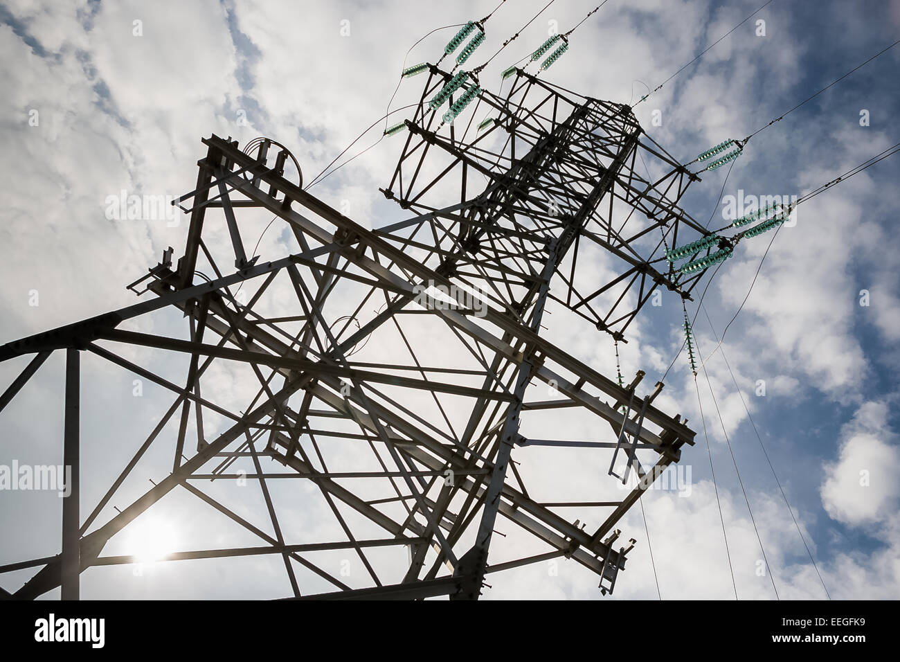 Gli elementi di apparecchiature elettriche ad alta tensione. Foto Stock