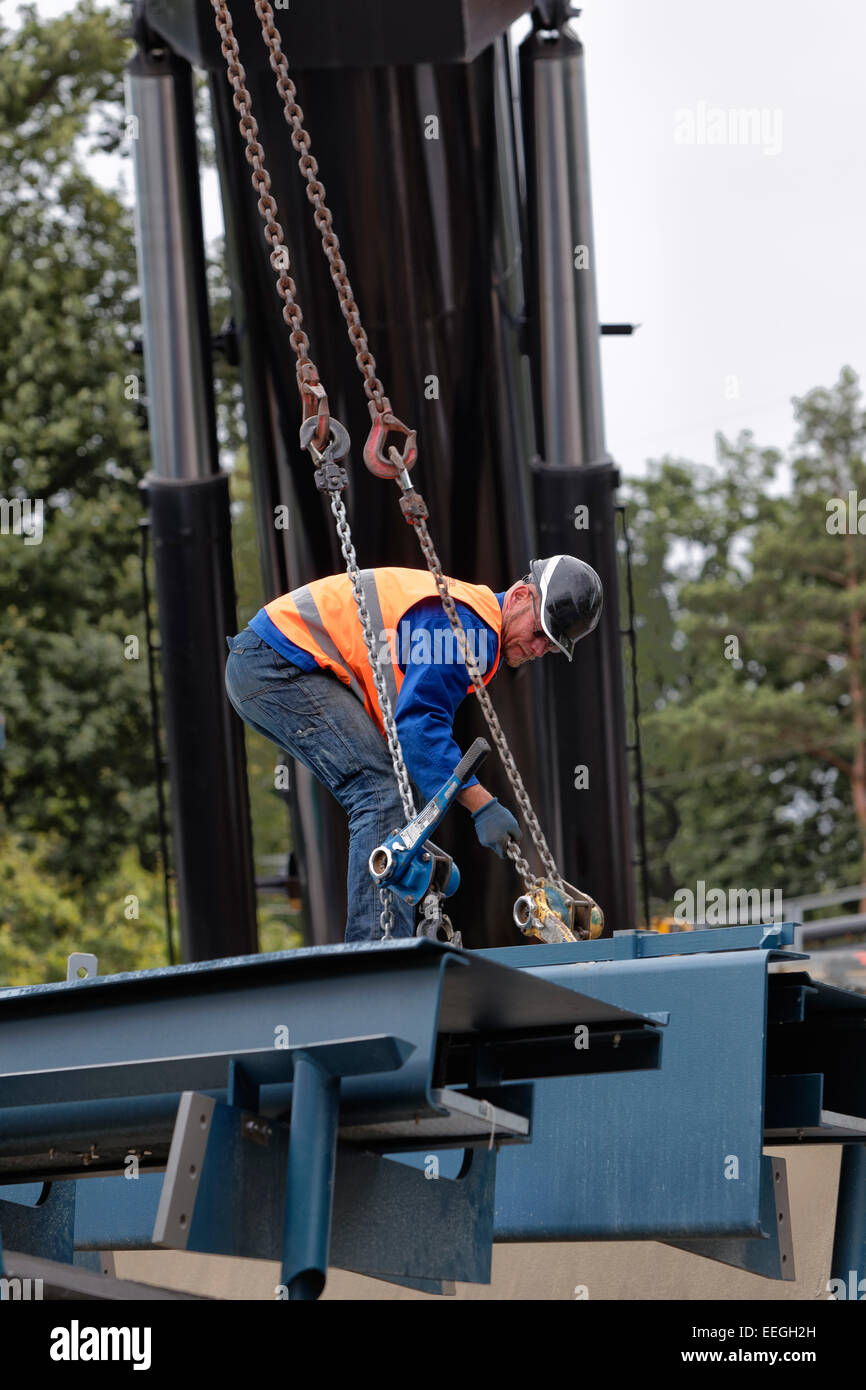 Berlino, Germania, Einhub un ponte ferroviario Foto Stock