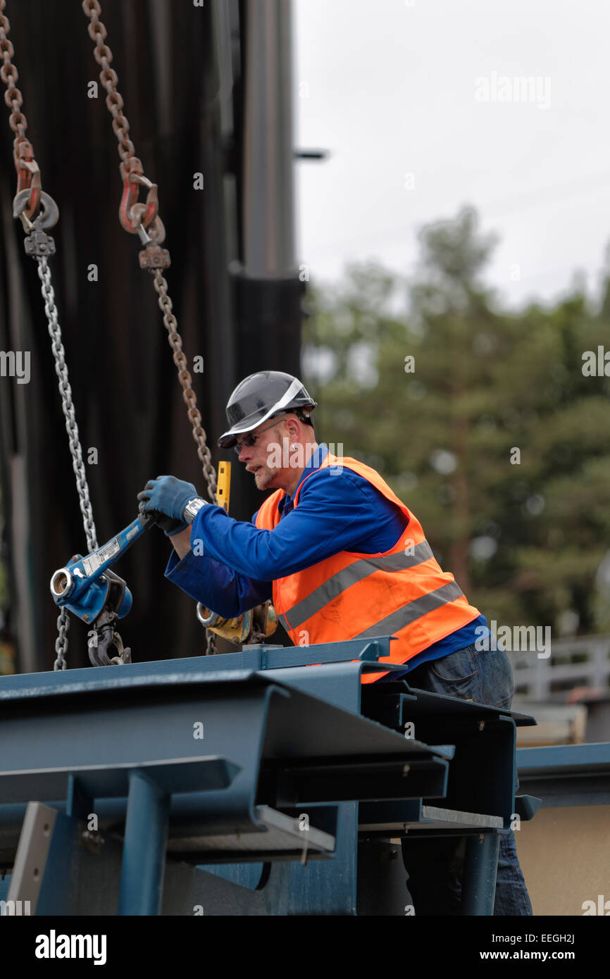 Berlino, Germania, Einhub un ponte ferroviario Foto Stock