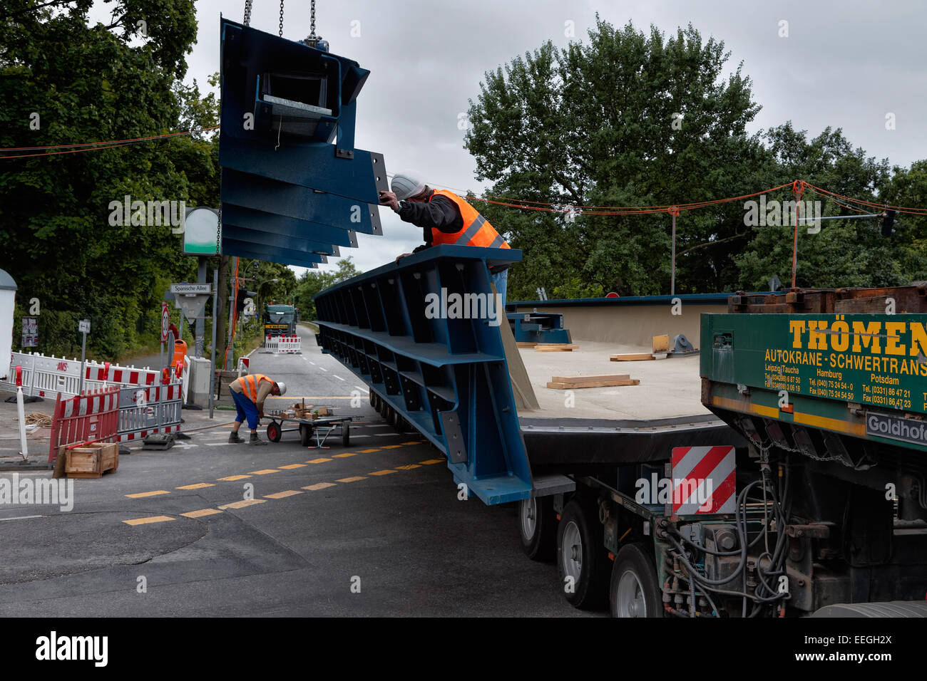 Berlino, Germania, Einhub un ponte ferroviario Foto Stock