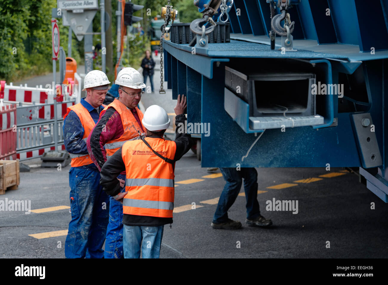 Berlino, Germania, Einhub un ponte ferroviario Foto Stock