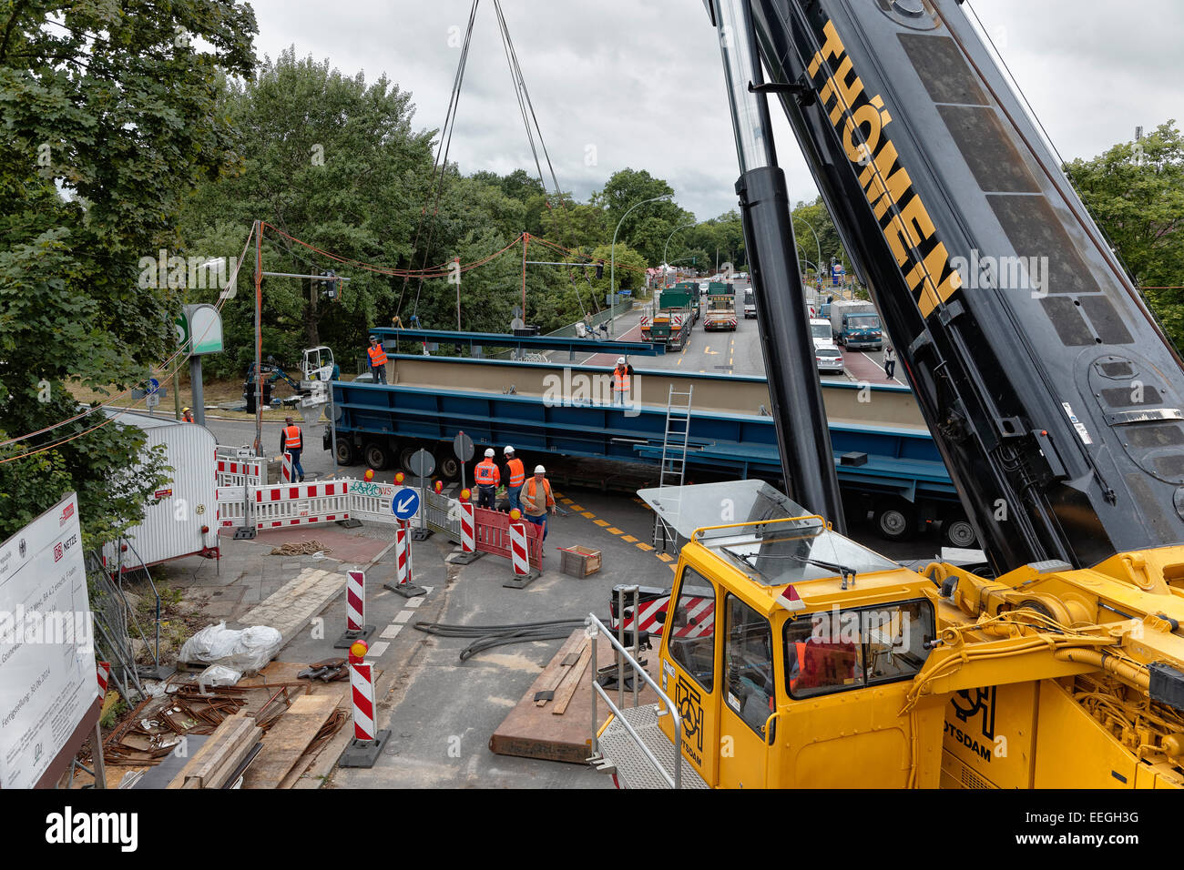 Berlino, Germania, Einhub un ponte ferroviario Foto Stock