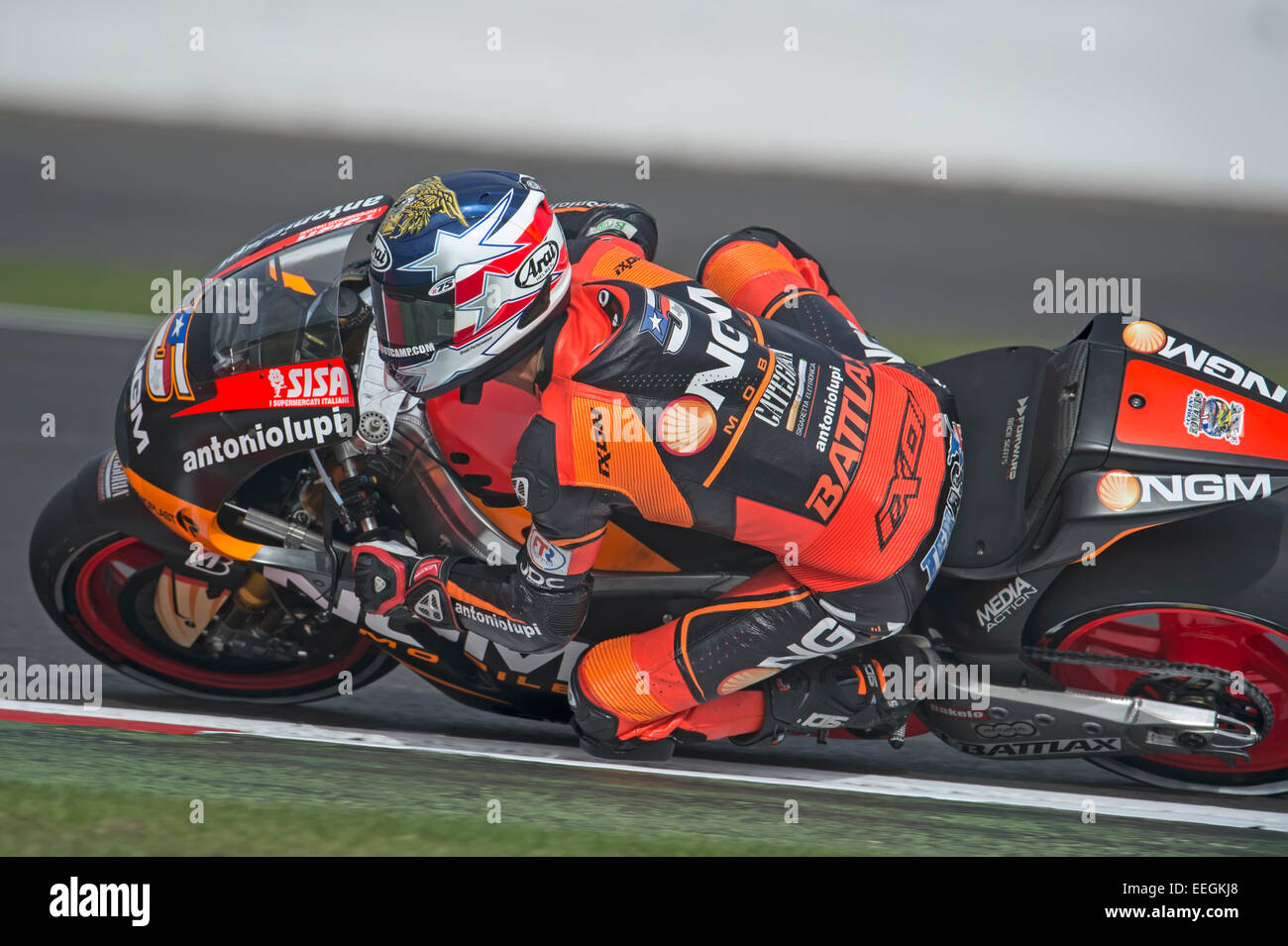 Colin Edwards, forward racing, 2013 Foto Stock