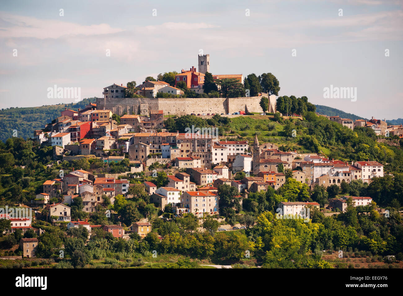 La città di Montona - Istria - Croazia Foto Stock
