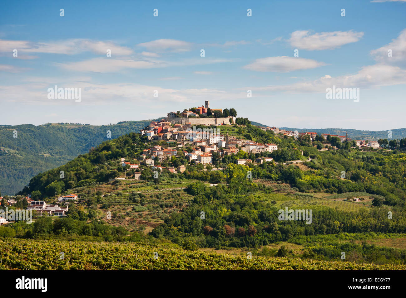 Il villaggio di Montona - Istria - Croazia Foto Stock