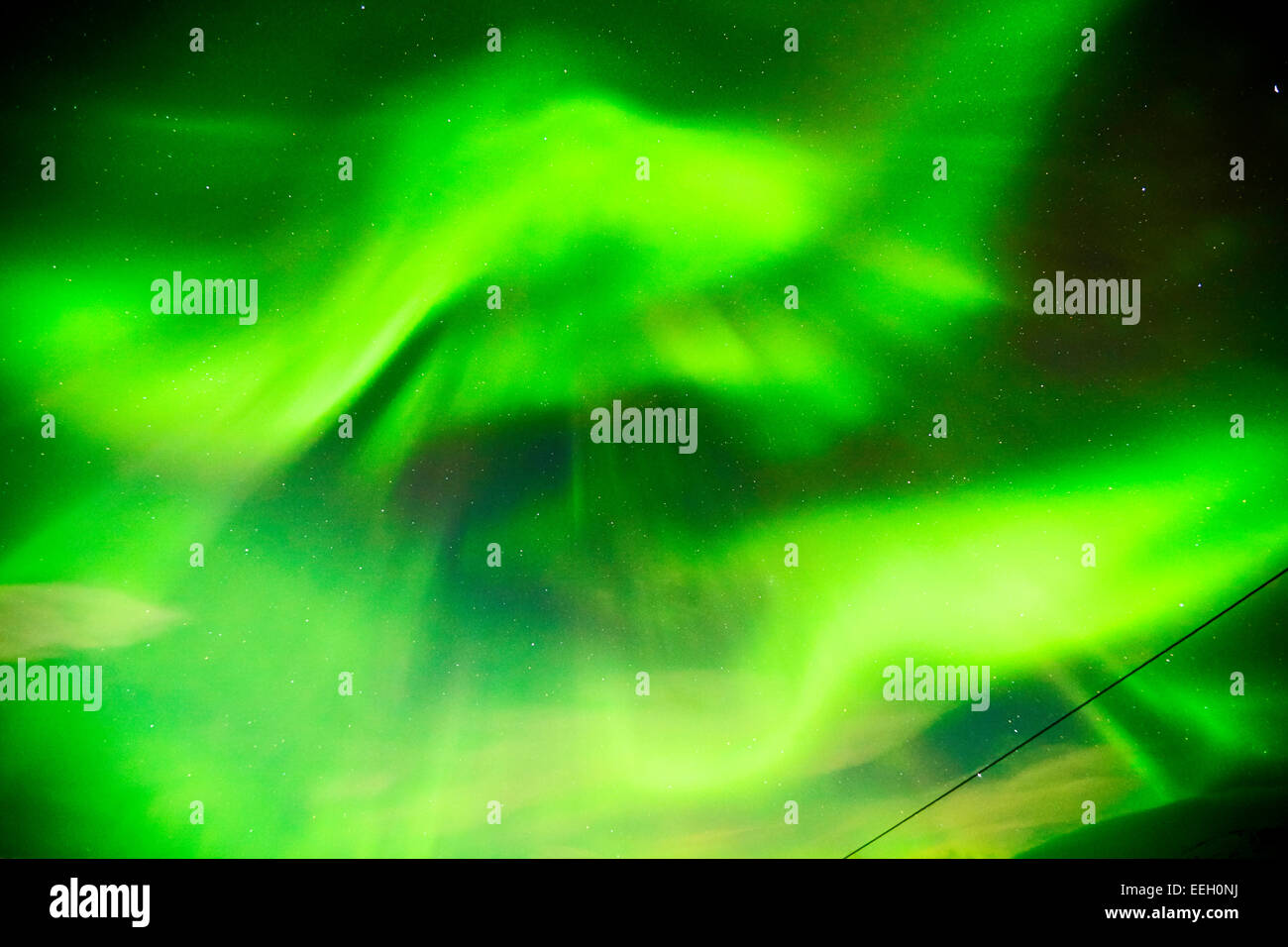 Faccia in aurora boreale luci del nord Foto Stock