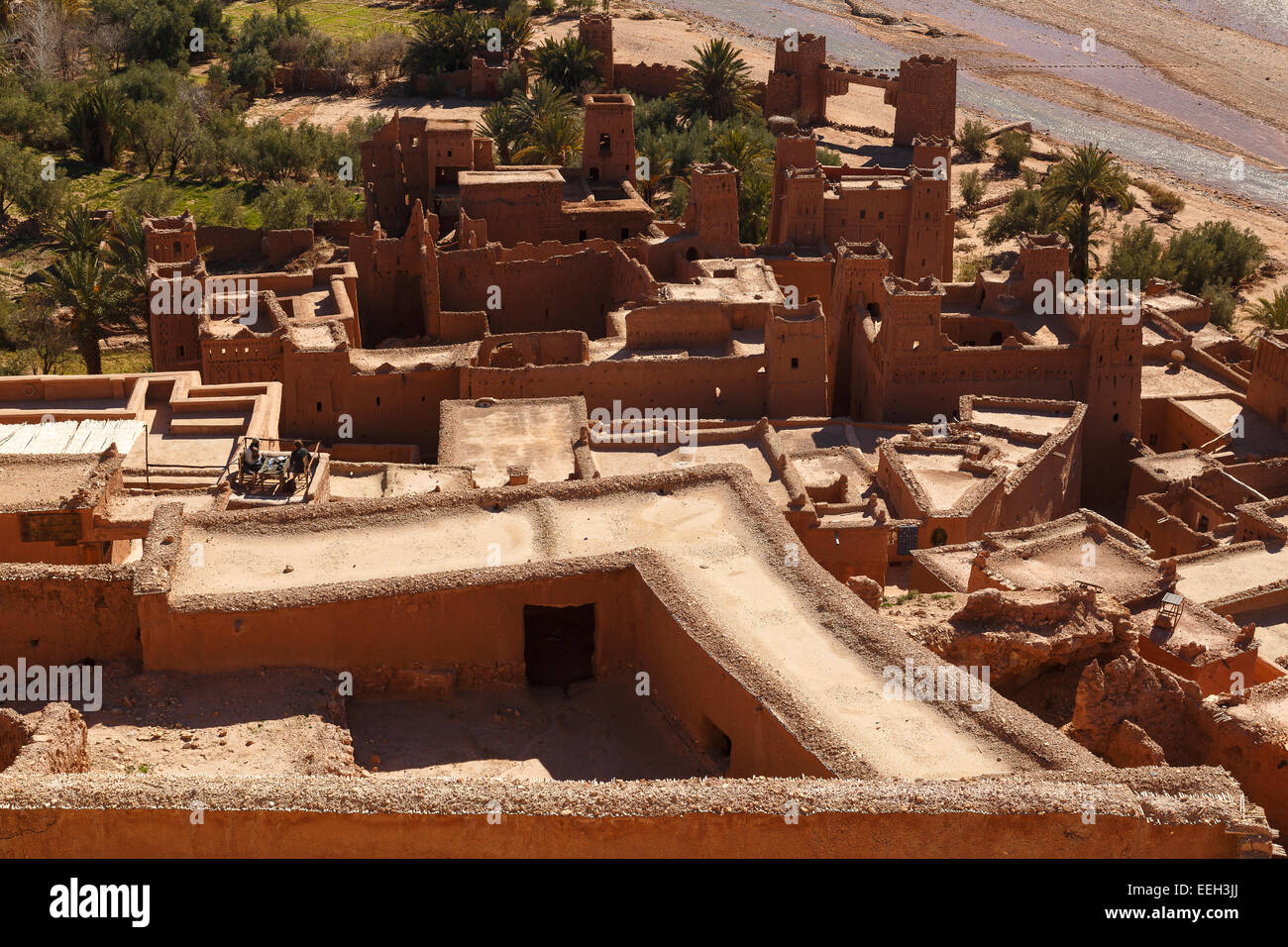 Vista. Ait Ben Haddou. Il Marocco. Il Nord Africa. Africa Foto Stock