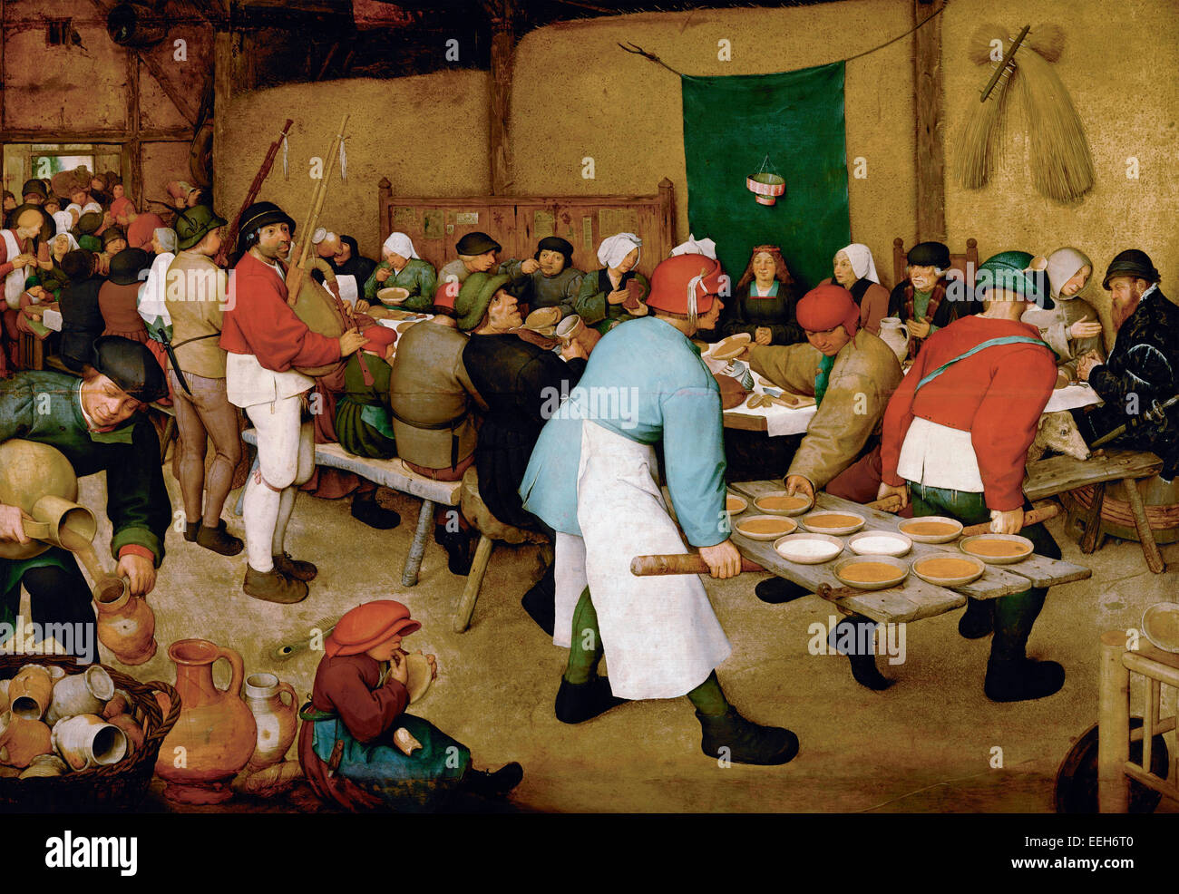 Il Matrimonio Contadino, Pieter Brueghel il Vecchio ,1566-69 Foto Stock