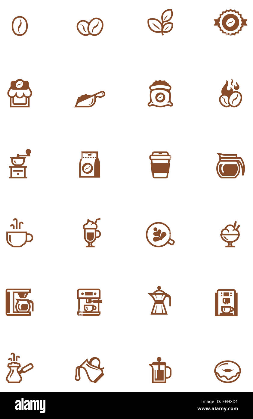 Icona del caffè insieme Foto Stock