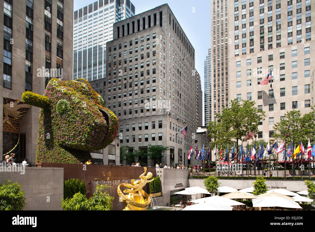 Il Rockefeller Center e grattacieli, Midtown Manhattan, New York, USA, America Foto Stock