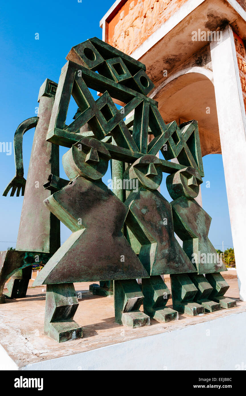 Punto di non ritorno il monumento di Ouidah beach, Benin. Foto Stock
