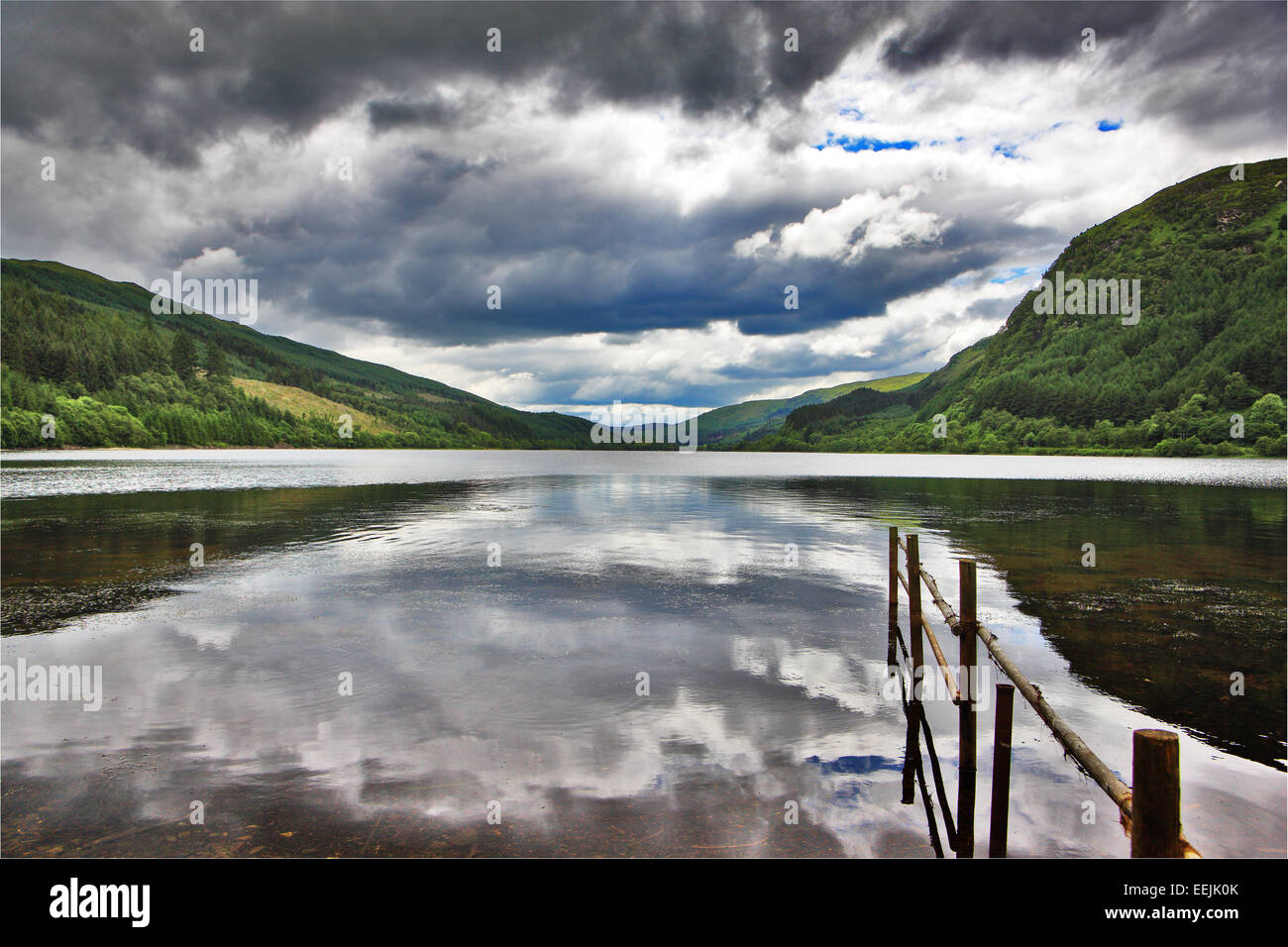 Loch Lubnaig nel Trossachs della Scozia Foto Stock