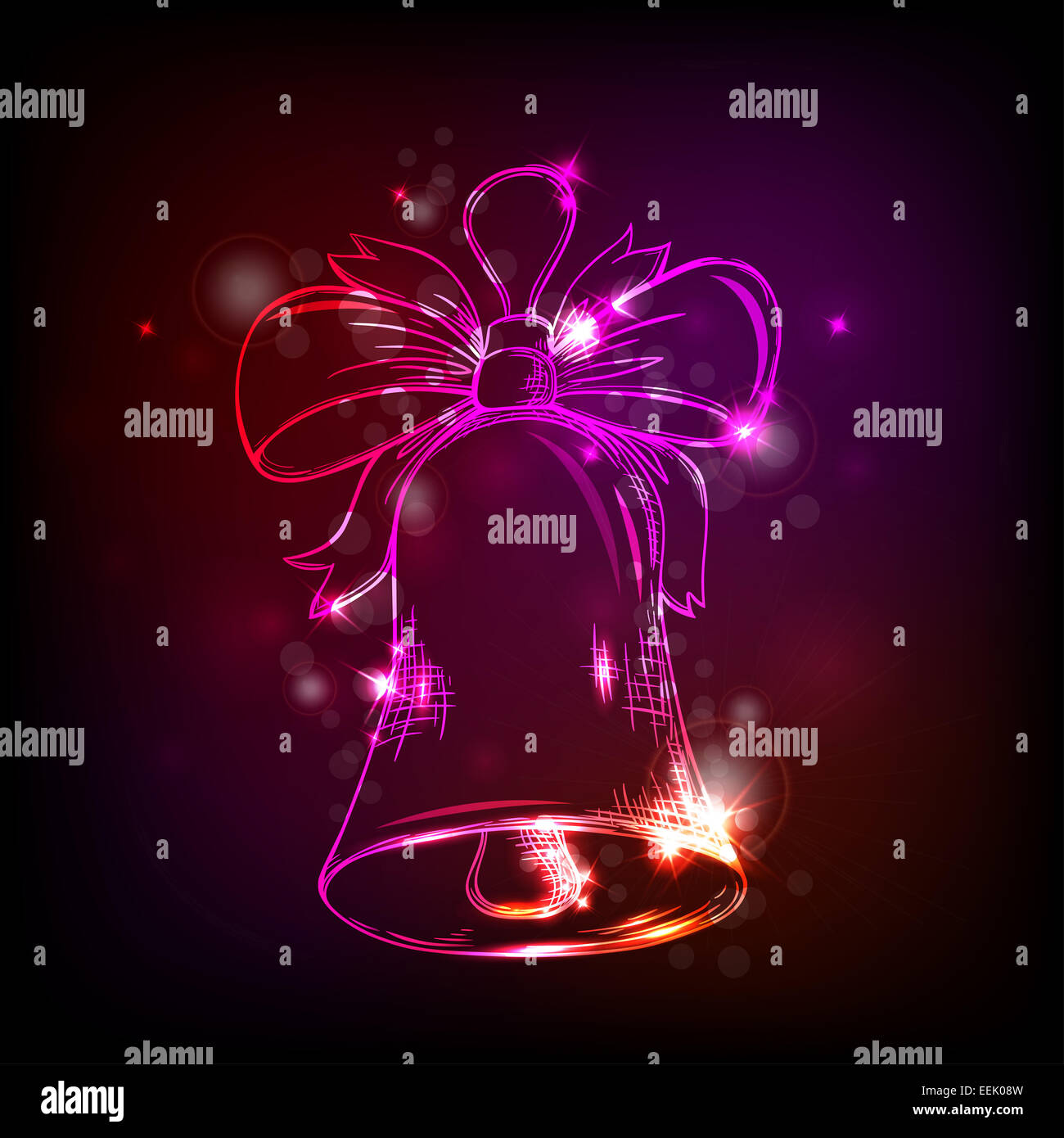 Natale sfondo luminoso con campana Foto Stock